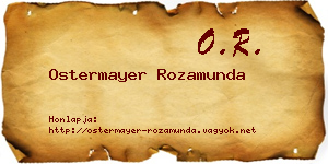 Ostermayer Rozamunda névjegykártya